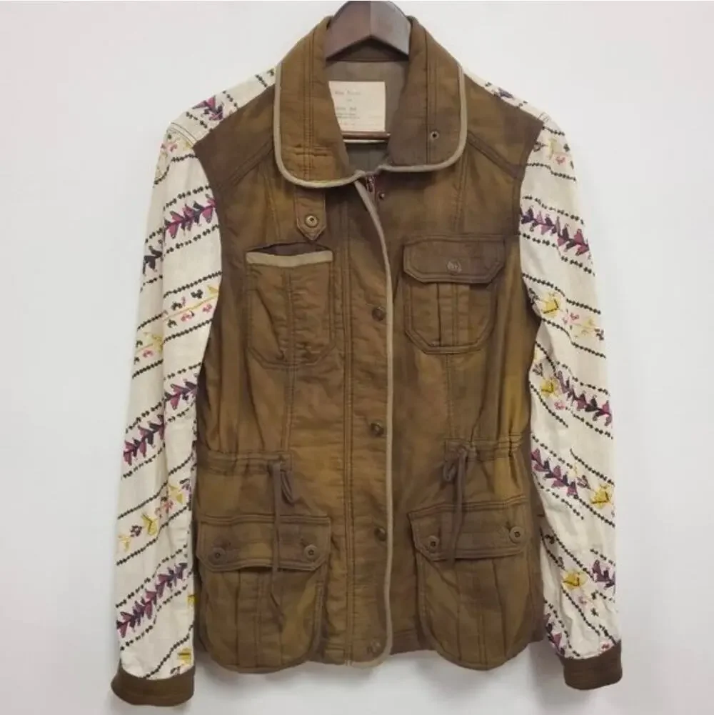 Free People Small Embroidered Boho Jacket